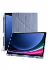 BFS  Samsung Galaxy X510 Tab S9 FE 11 Kılıf Kalemlikli Mars Tablet Kılıfı - Lila