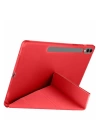 BFS  Samsung Galaxy X610 Tab S9 FE Plus 12.4 Kılıf Kalemlikli Mars Tablet Kılıfı - Kırmızı