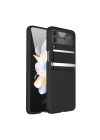 BFS Samsung Galaxy Z Flip 4 Kılıf Belt Flip Kapak - Siyah
