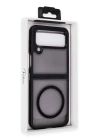BFS  Samsung Galaxy Z Flip 4 Kılıf Blur Fold Magsafe Kapak - Mat Siyah