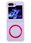 BFS  Samsung Galaxy Z Flip 5 Kılıf Mata Fold Kapak - Lila