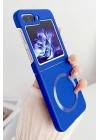 BFS  Samsung Galaxy Z Flip 5 Kılıf Mata Fold Kapak - Lila