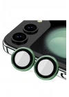 BFS Samsung Galaxy Z Flip 5 Valdez Metal Kamera Lens - Koyu Yeşil