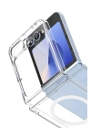 BFS Samsung Galaxy Z Flip 7 Kılıf Magneticsafe Şeffaf Silikon - Şeffaf