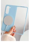 BFS  Samsung Galaxy Z Fold 5 Kılıf Mata Fold Kapak - Lila