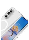 BFS Samsung Galaxy Z Fold 7 Kılıf Magneticsafe Şeffaf Silikon - Şeffaf