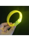 BFS  Sarı Led Işıklı Baskı Yapılabilen Pilli Bileklik Bilezik 1,5 cm Genişlik