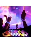 BFS  Sarı Led Işıklı Baskı Yapılabilen Pilli Bileklik Bilezik 1,5 cm Genişlik