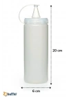BFS  Şeffaf Kapaklı Sızdırmaz Yağlık Sosluk Şişesi Plastik Yağdanlık 400 ml AP-9028