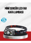 BFS Sensörlü LED Kafa Lambası Kırmızı Beyaz Işık Ayarlanabilir
