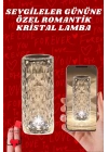 BFS Sevgililer Günü İçin Hediye Kristal Lamba Sevgiliye Hediye USB Şarjlı Gece Lambası