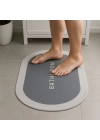 BFS  Sihirli Süper Su Emici Kaymaz Tabanlı Oval Paspas 40*60 cm