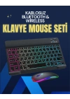 BFS Şık ve Sessiz Tasarımlı Işıklı Klavye Mouse Seti – Şarjlı, Wireless