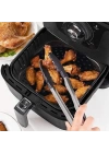 BFS   Siyah Isıya Dayanıklı Yıkanılabilir Silikon Fırın Ve Airfryer Kare Model Pişirme Matı 21,5 Cm