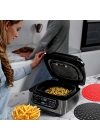 BFS   Siyah Isıya Dayanıklı Yıkanılabilir Silikon Fırın Ve Airfryer Yuvarlak Model Pişirme Matı 23 Cm