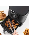 BFS   Siyah Isıya Dayanıklı Yıkanılabilir Silikon Fırın Ve Airfryer Yuvarlak Model Pişirme Matı 23 Cm
