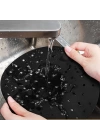 BFS   Siyah Isıya Dayanıklı Yıkanılabilir Silikon Fırın Ve Airfryer Yuvarlak Model Pişirme Matı 23 Cm