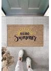 BFS Siyah Kapı Önü Paspası Hello Summer Desen  K-3272