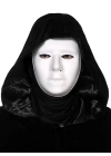 BFS Siyah Kapüşonlu 120 Cm Pelerin Ve Beyaz Boyanabilir Tam Yüz Maske