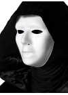 BFS Siyah Kapüşonlu 120 Cm Pelerin Ve Beyaz Boyanabilir Tam Yüz Maske