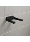 BFS Siyah Metal Tuvalet Kağıdı Tutucu Mat Kaplama Banyo Peçetelik