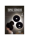 BFS  SİYAH Mini Saç Topuz Süngeri  2 ADET 6 CM Çap 2.5 cm Kalınlık