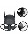 BFS   Siyah Renk Çocuk Boy Arkadan Lastikli Batman Maskesi A Kalite  20x14 cm