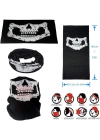 BFS   Siyah Renk Dikişsiz Çok Fonksiyonlu Çene Kafatası Yüz Maskesi Baf Buff Bandana Boyunluk Bileklik