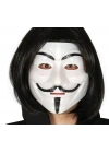 BFS     Siyah Renk Takma Kısa Saç ve V For Vendetta Maskesi Anonymous Maskesi