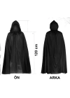 BFS Siyah Uzun Pelerin 120 Cm Kapüşonlu – Cosplay Ve Parti Kostümü