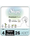 BFS   Sleepy Bio Natural Premium Plus Mega Ekstra Gece Ped 26 Adet