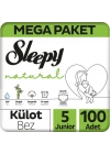 BFS  Sleepy Natural Külot Bez Mega Paket 5 Beden 11-18 Kg 100 Adet