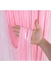 BFS Soft Pembe Püsküllü Kapı Perdesi - Parti, Baby Shower, Cinsiyet Partisi 1x2 M