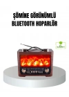 BFS Solar Şarjlı Şömine Alev Efektli Bluetooth Hoparlör 7W Taşınabilir Ses Sistemi