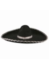BFS   Sombrero Meksika Şapkası Mariachi Gümüş Şeritli Yetişkin Boy