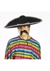 BFS   Sombrero Meksika Şapkası Mariachi Gümüş Şeritli Yetişkin Boy