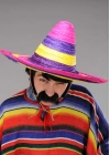 BFS   Sombrero Meksika Şapkası Renkli Örme Hasır Yetişkin Boy