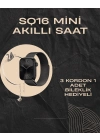 BFS SQ-16 Mini Series 10 Akıllı Saat | Şık ve Hafif Tasarım, 3 Kordon Seçeneği