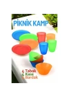 BFS Tabak Kase Bardak Seti Kamp Piknik Seti 12 adet