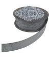 BFS Tafta Dantel Görünümlü Kurdele Gri 25 mm 2 Metre