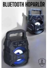 BFS Taşınabilir Bluetooth Hoparlör Led Işıklı Uzun Pil Ömrü