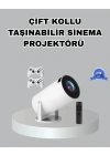 BFS Taşınabilir Projeksiyon Cihazı 4K Destekli Wi-Fi Kablosuz Ekran Yansıtma