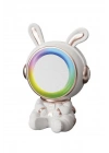 BFS Taşınabilir Rgb Işılı Sevimli Figürlü Mikrofonlu Karaoke Bluetooth Hoparlör Krem