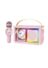 BFS Taşınabilir Rgb Işılı Sevimli Figürlü Mikrofonlu Karaoke Bluetooth Hoparlör Pembe
