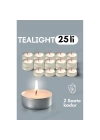 BFS  Tealight Mum 25 Adet - Kokusuz Dekoratif Mum
