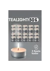 BFS  Tealight Mum 50 Adet - Kokusuz Dekoratif Mum