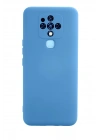 BFS  Tecno Camon 16 Kılıf Nano içi Kadife Silikon - Mavi
