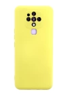 BFS  Tecno Camon 16 Kılıf Nano içi Kadife Silikon - Sarı