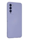 BFS  Tecno Camon 18 Kılıf Nano içi Kadife Silikon - Lila