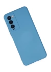 BFS  Tecno Camon 18 Kılıf Nano içi Kadife Silikon - Mavi